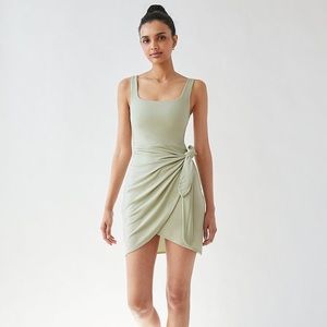 Aritzia - Wilfred Saturn Midi Dress - Silver Sage - Size 1X